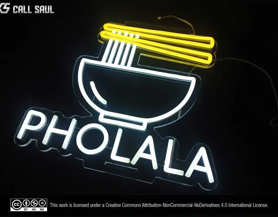 The Eating Factory Pholala Cool White and Golden Yellow Color LED Neon Sign