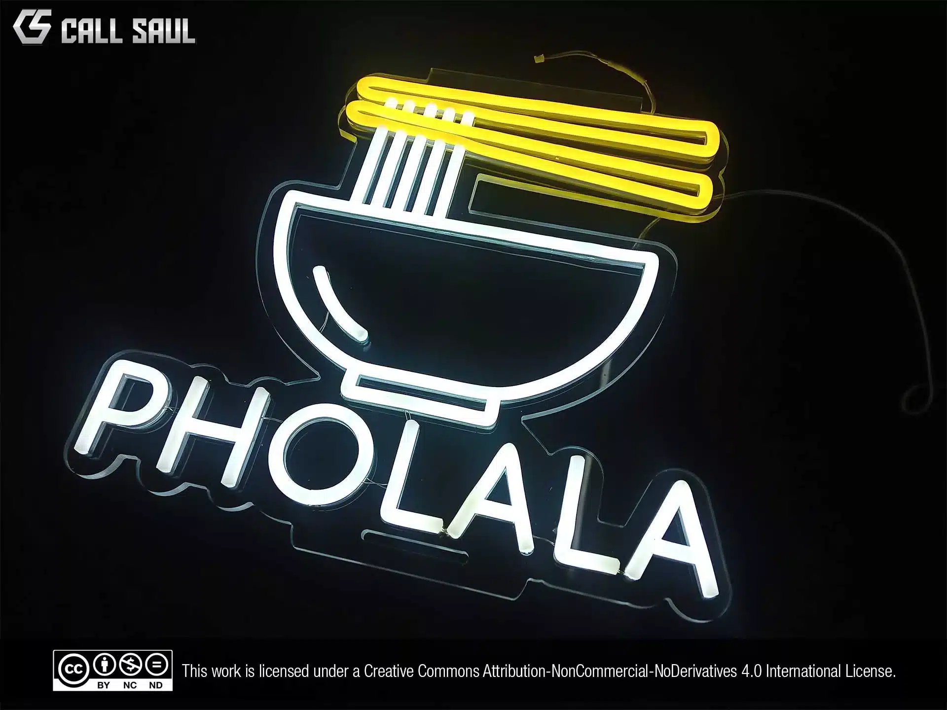 The Eating Factory Pholala Cool White and Golden Yellow Color LED Neon Sign