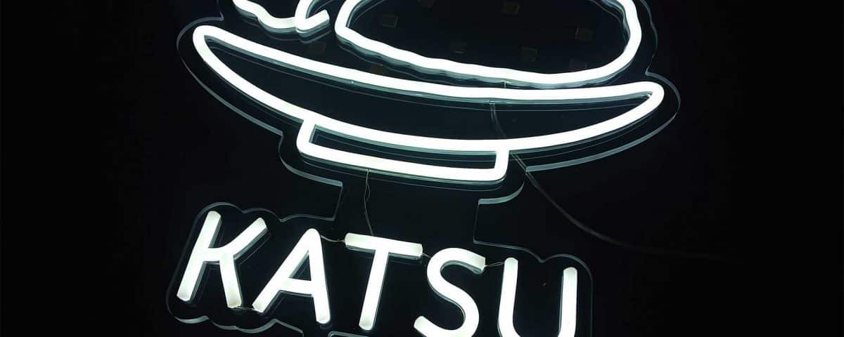 The Eating Factory Katsu Cool White LED Neon Sign
