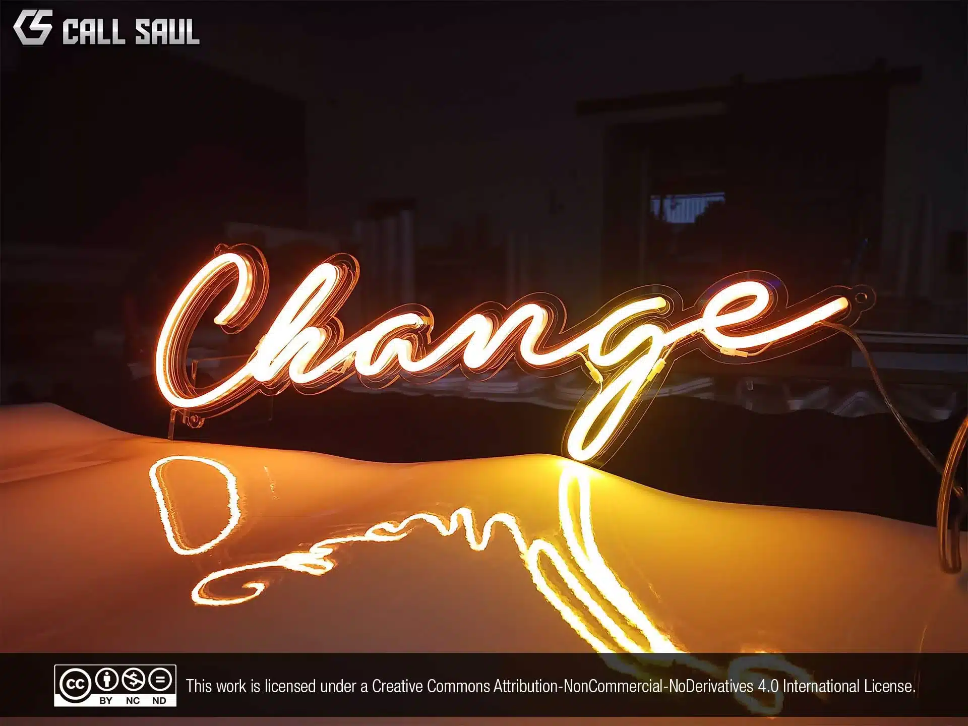 Change Orange and Golden Yellow Color LED Neon Sign