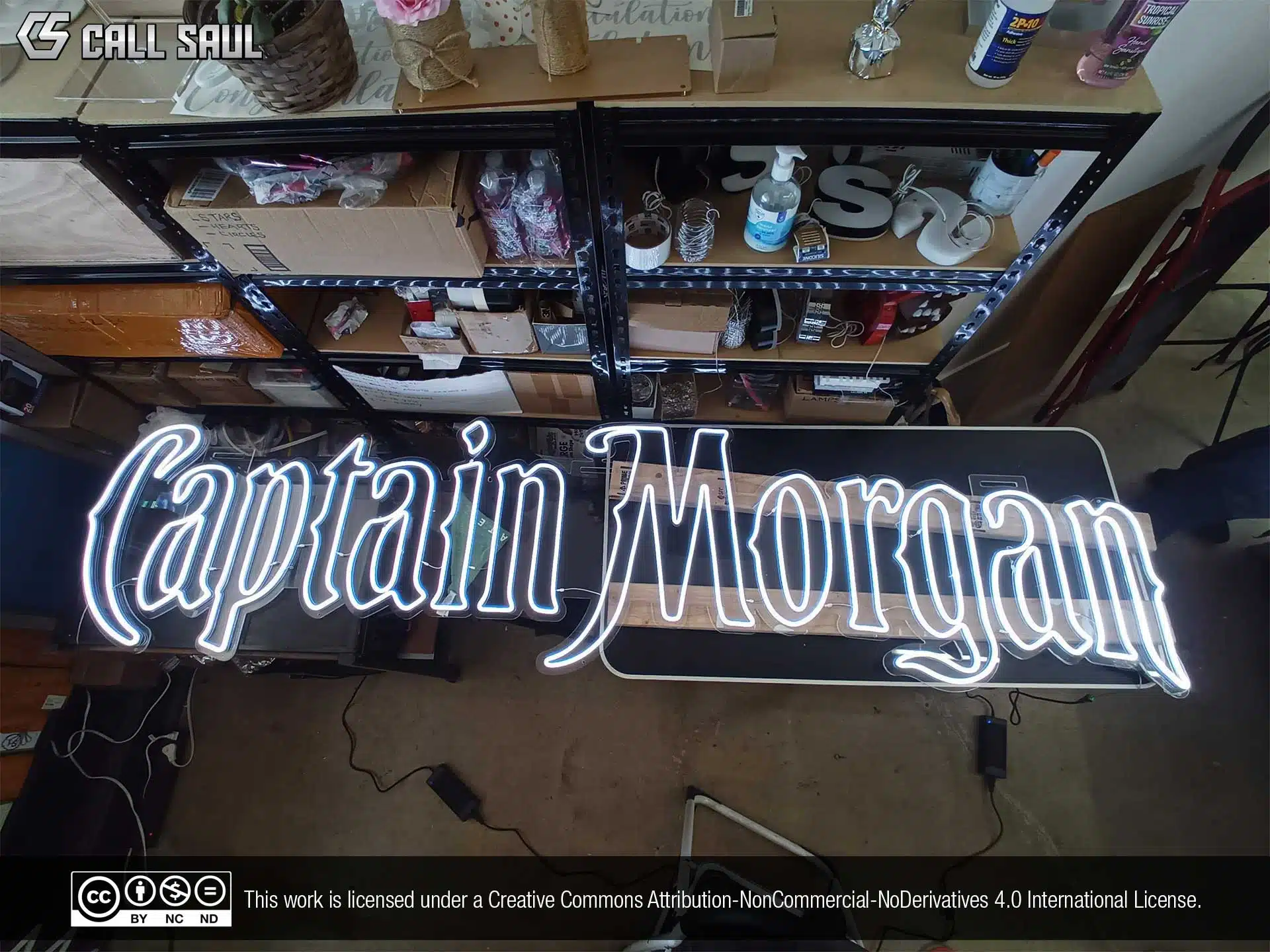 Captain Morgan 8 ft long LED Neon Sign White Color