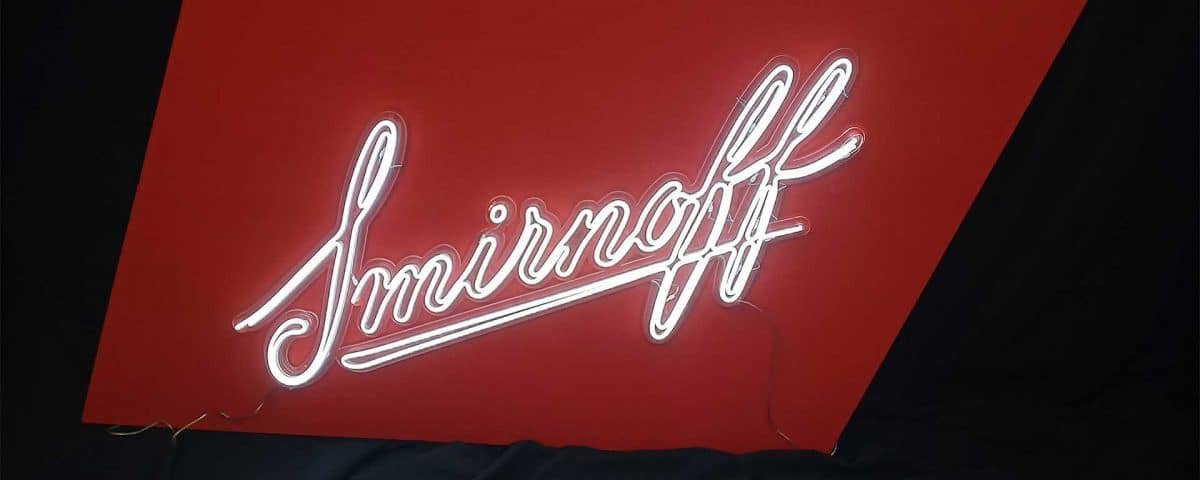 Smirnoff White Color LED Neon Sign