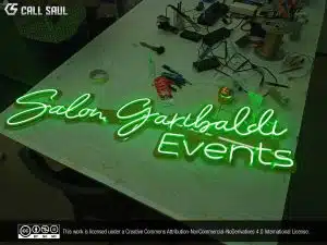 Salon Garibaldi Events Green Color LED Neon Sign