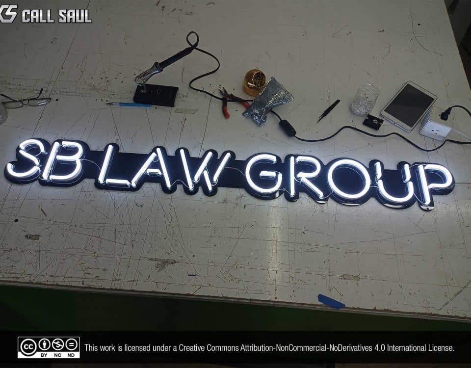 3B Law Group Cool White Color LED Neon Sign