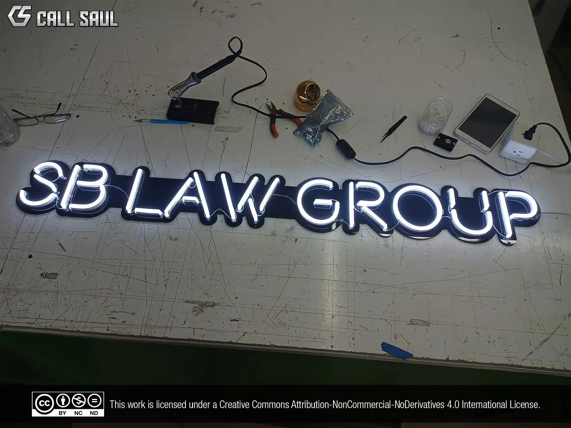 3B Law Group Cool White Color LED Neon Sign