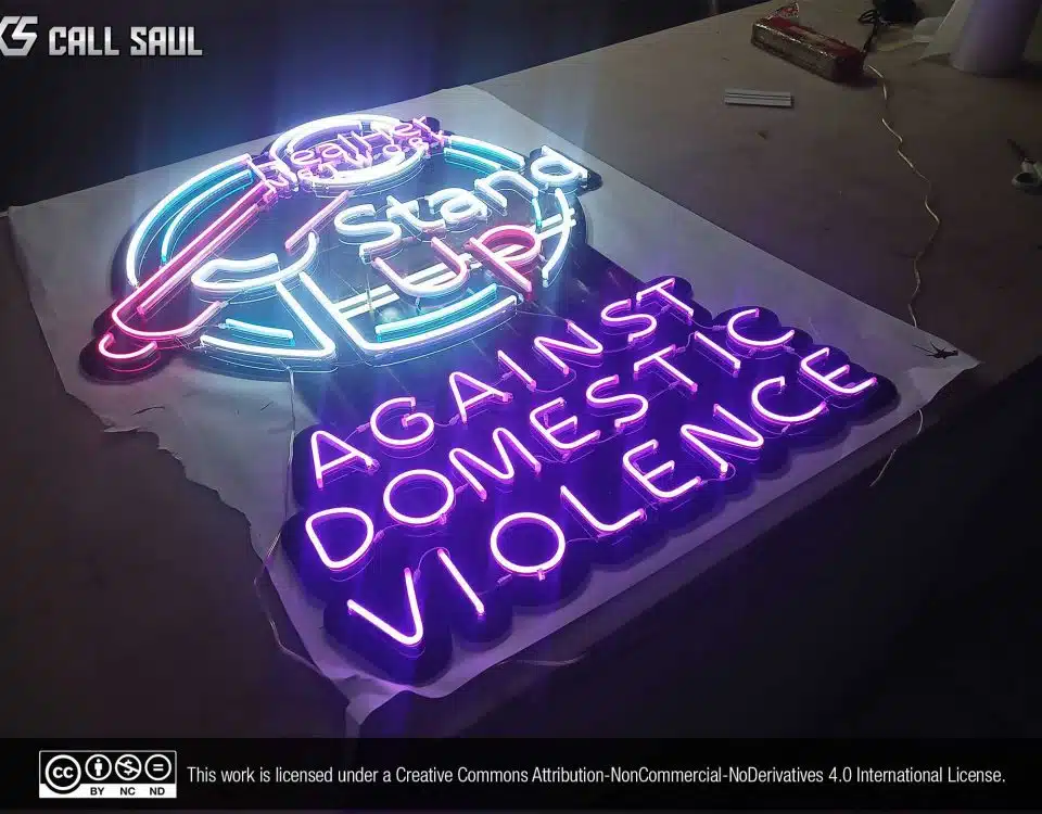 Stand Up Against Domestic Violence LED Neon Sign