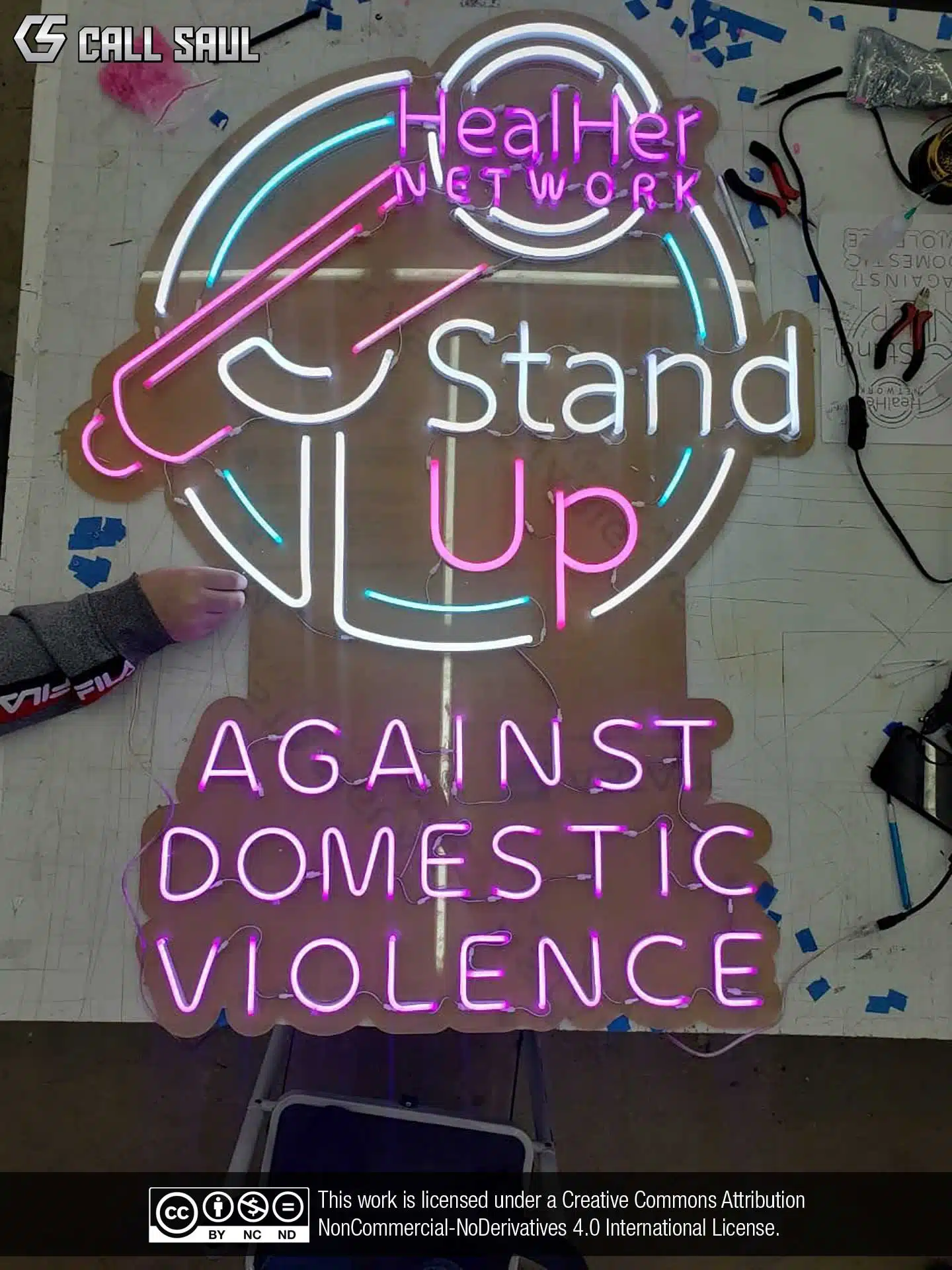 Stand Up Against Domestic Violence LED Neon Sign