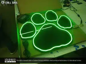 Dog Pawpad Green Color LED Neon Sign