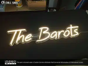 The Barots Warm White Color LED Neon Sign