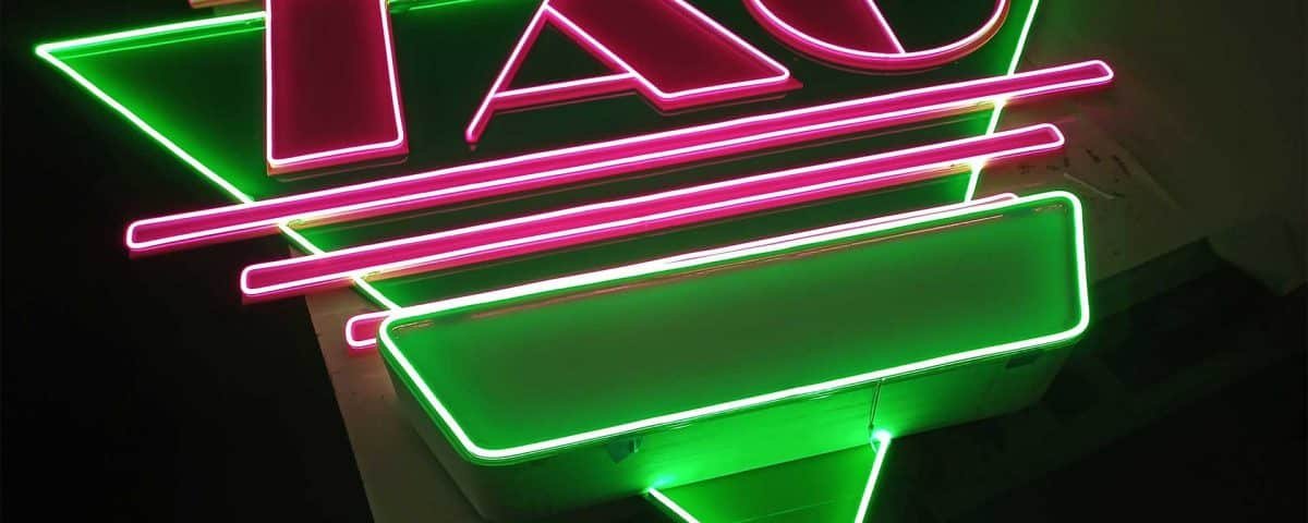 Tao Green and Pink Color LED Neon Sign
