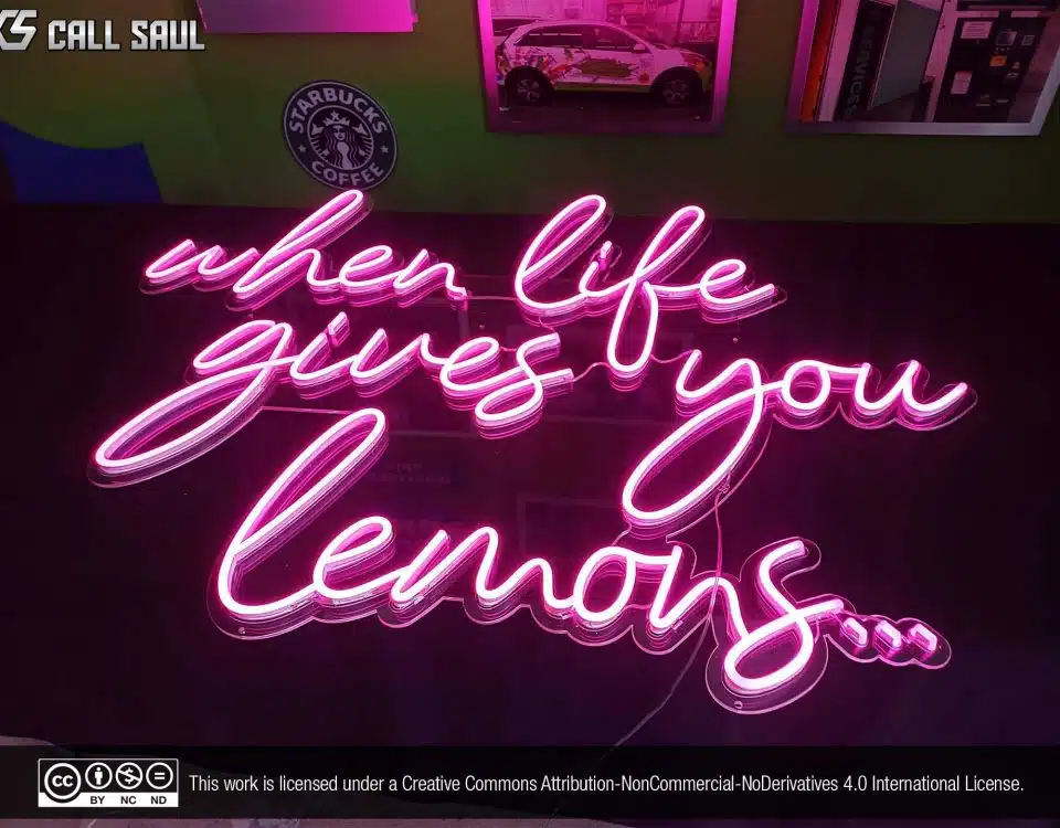 When Life Gives You Lemons... Pink Color LED Neon Sign
