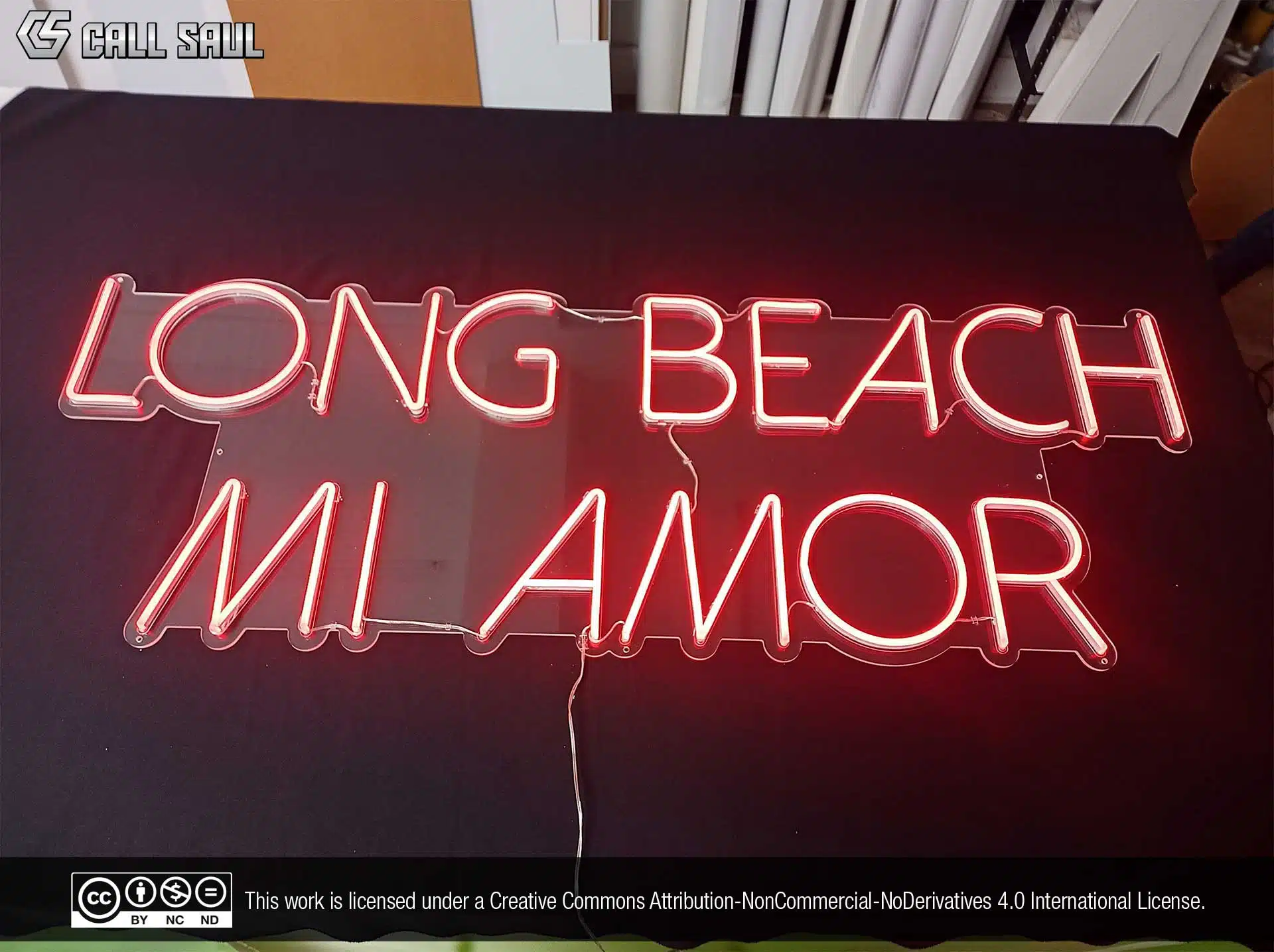 Long Beach, Mi Amor Red Color LED Neon Sign