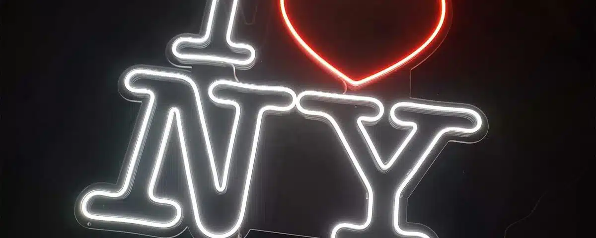 I Love New York White and Red Color LED Neon Sign
