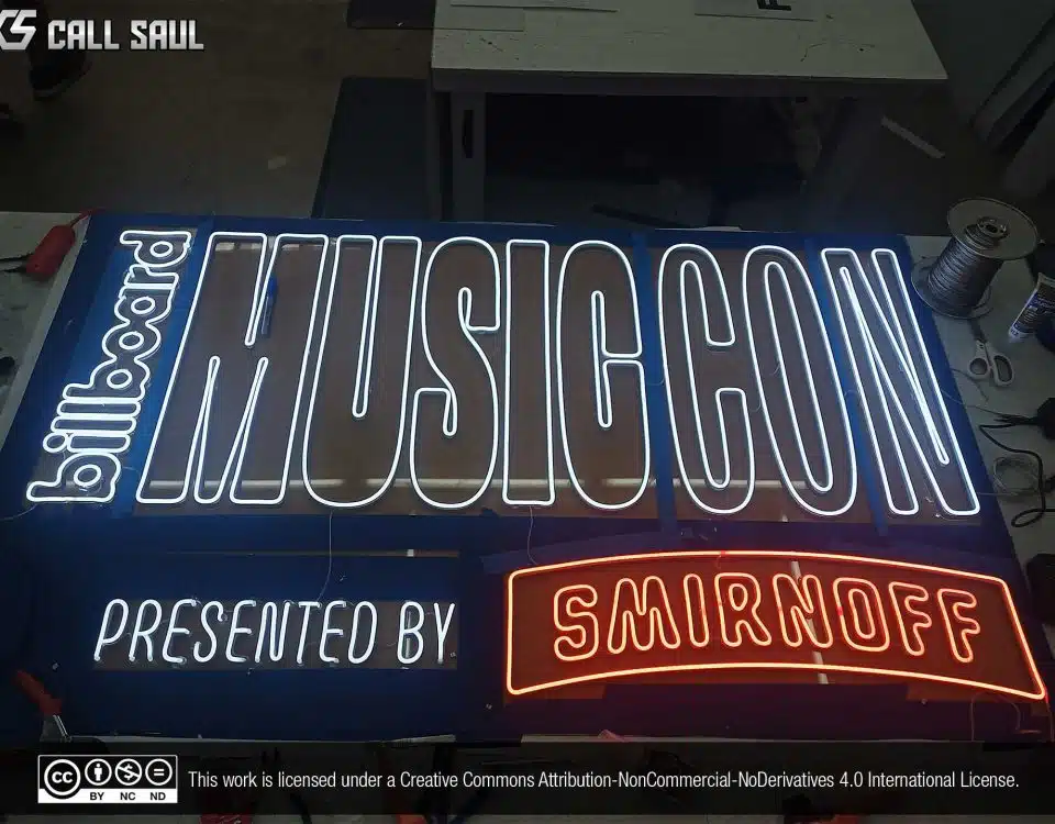 Billboard Music Con, Presented By Smirnoff Cool White and Red Color LED Neon Sign