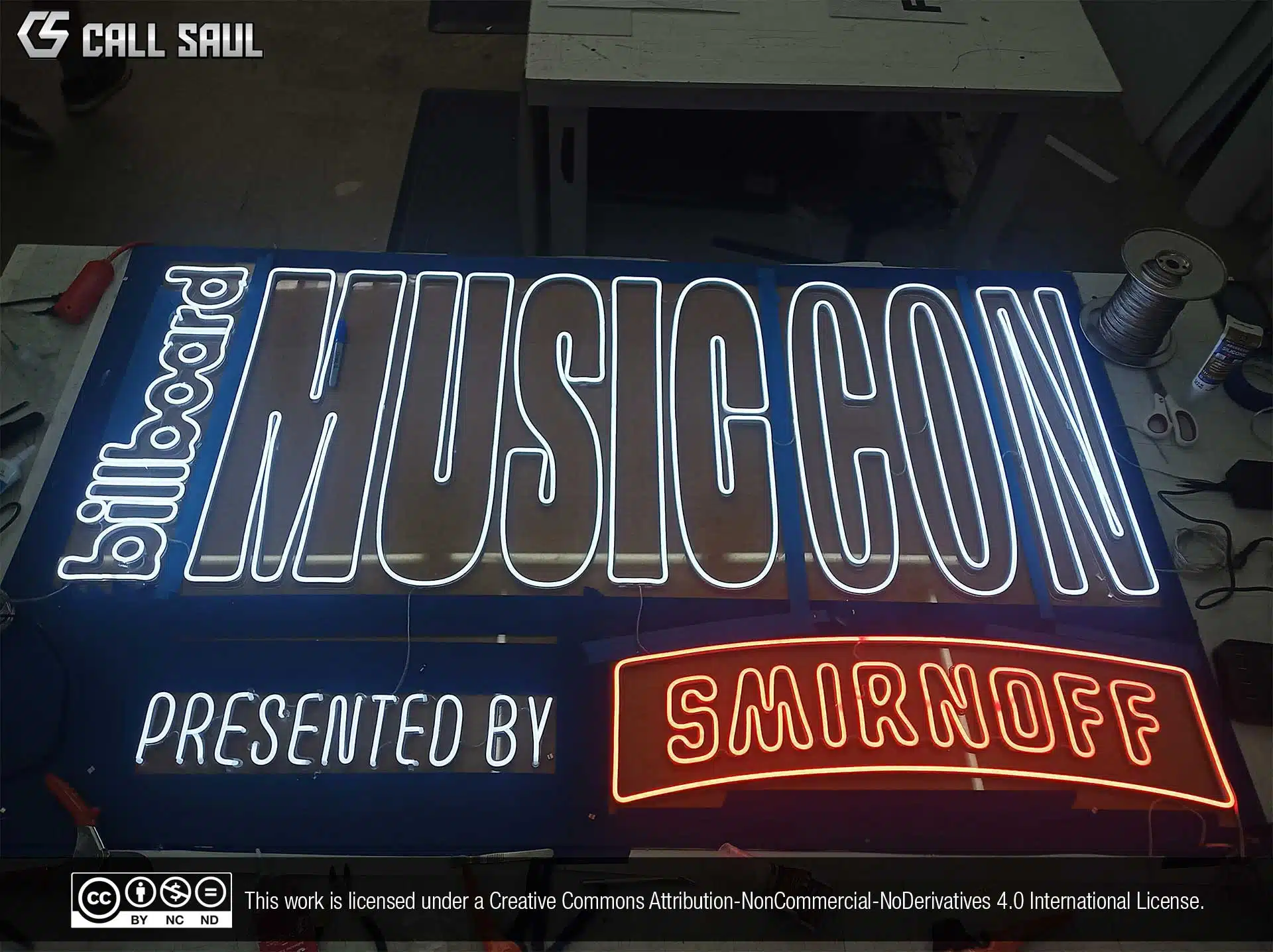 Billboard Music Con, Presented By Smirnoff Cool White and Red Color LED Neon Sign