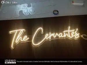 The Ceruantes' Warm White Color LED Neon Sign