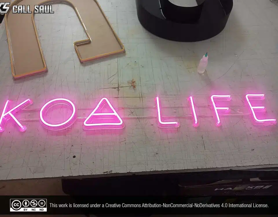 Koa Life Pink Color LED Neon Sign