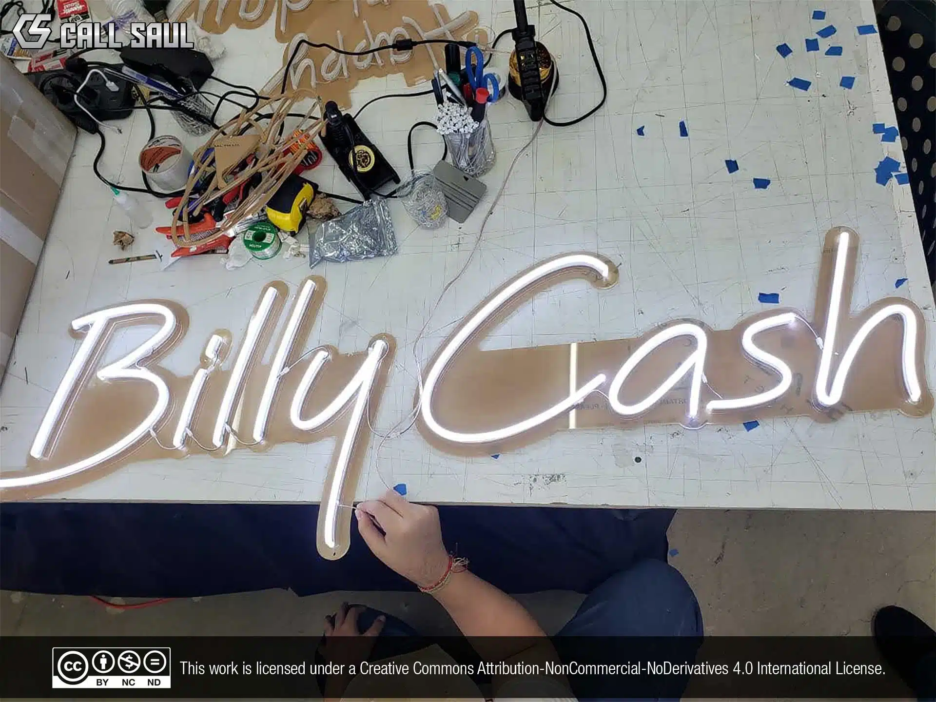 Billy Cash White Color LED Neon Sign