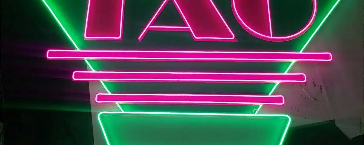 Tao Pink and Green Color LED Neon Sign