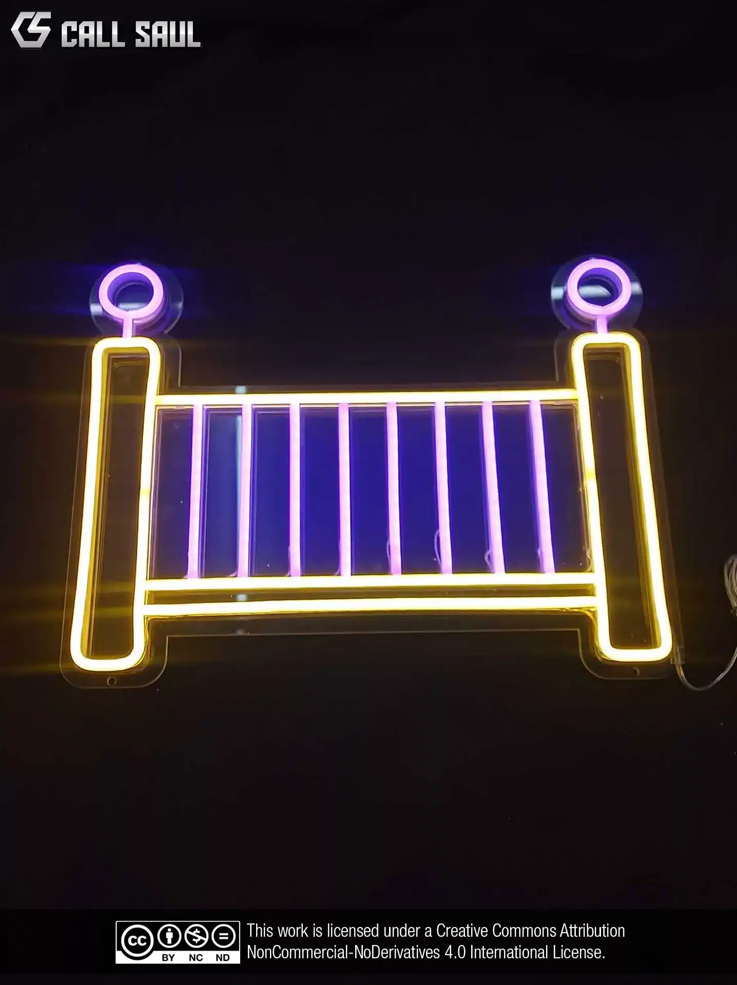 Baby Shower Crib Golden Yellow and Purple Color LED Neon Sign
