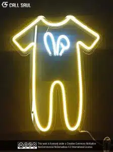 Baby Shower Clothes Golden Yellow and Cool White Color LED Neon Sign